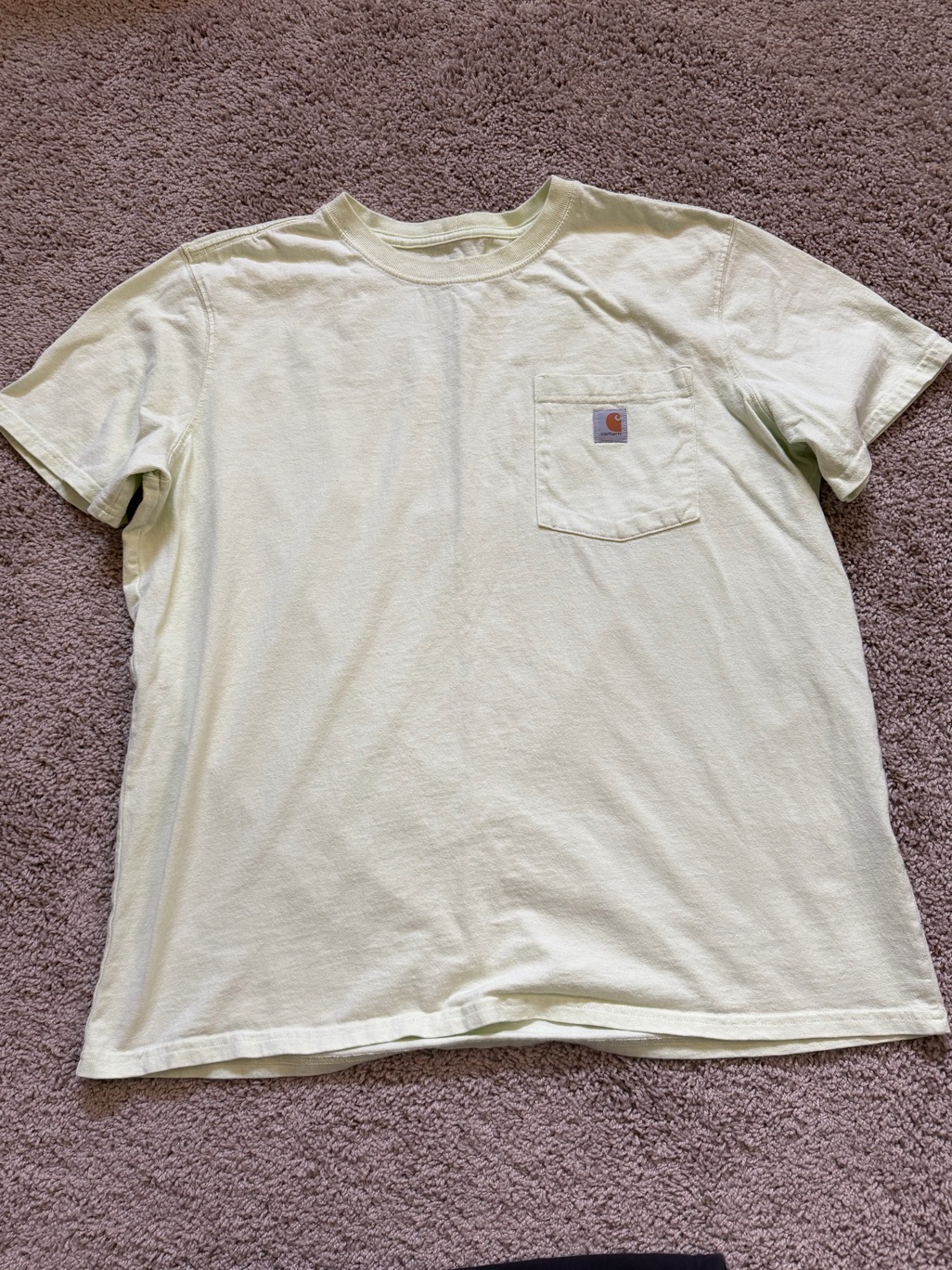 Carhartt Loose Fit Crew Neck Pocket Tee In Light Lime Green